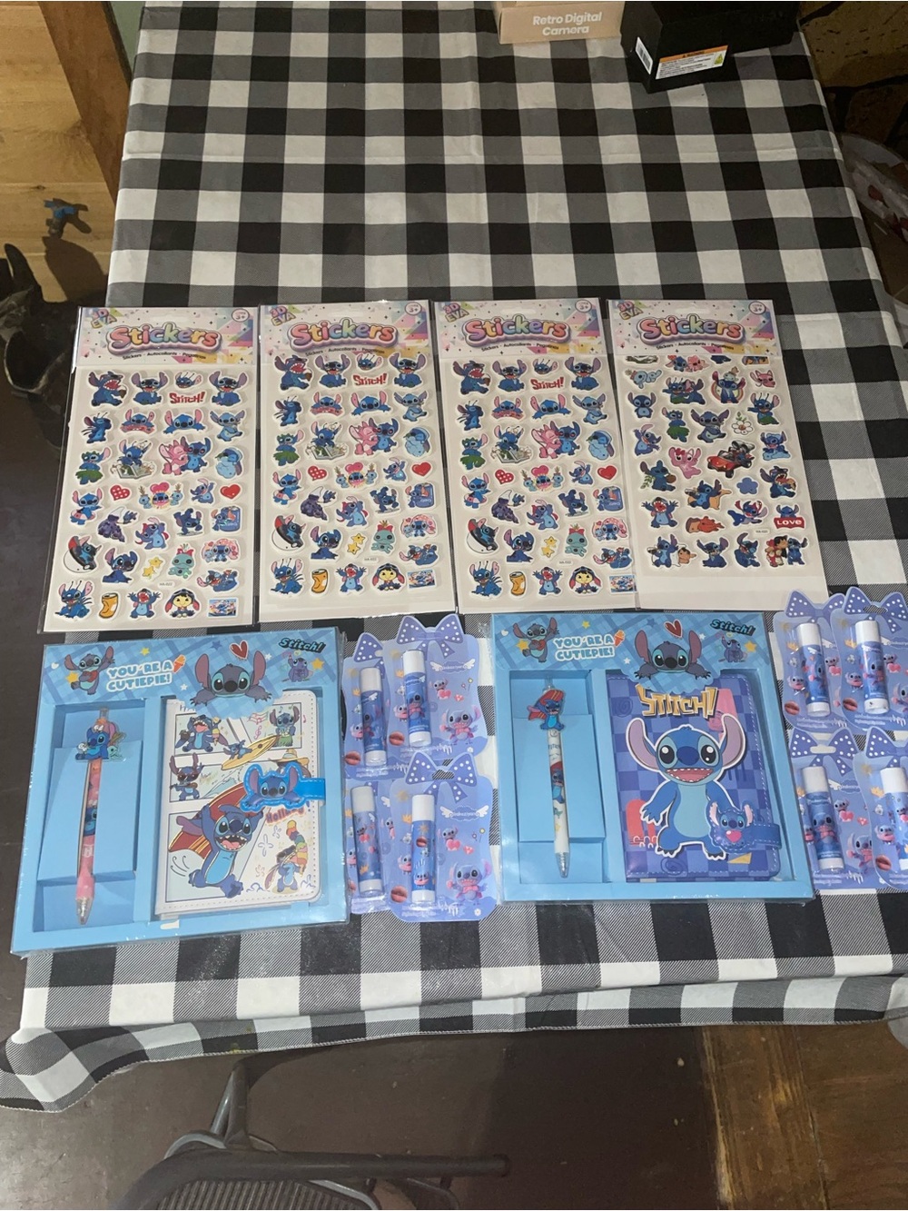 Disney Stitch Sticker & Stationery Sets - Blue, Pink, Purple